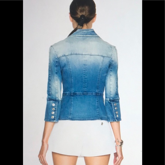 Balmain Denim Military Double Breasted Jacket Sz36 - Picture 3 of 8